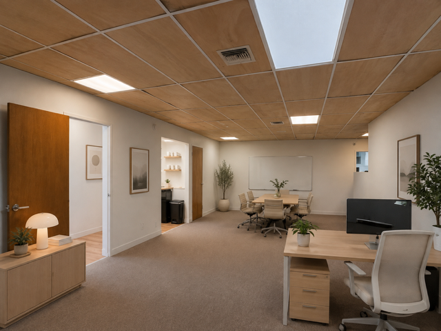 Virtually staged office suitable for a nonprofit