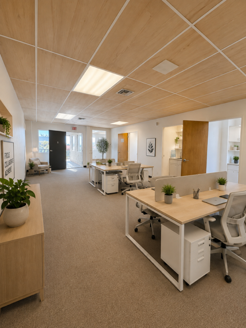Virtually staged collaborative office